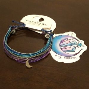 Set of 3 Pura Vida Bracelets- Silver moon